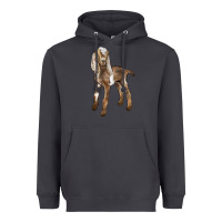 Smoke Baby Nubian Goat Heavyweight Hoodie - LillyAllenDesigns