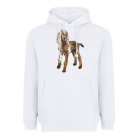 White Baby Nubian Goat Heavyweight Hoodie - LillyAllenDesigns