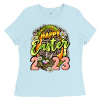Baby Blue Happy Easter 2023 Ladies Tee - LillyAllenDesigns