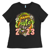 Black Happy Easter 2023 Ladies Tee - LillyAllenDesigns