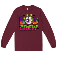 Burgundy boo crew Long Sleeve Tee - CowGirlArtShop