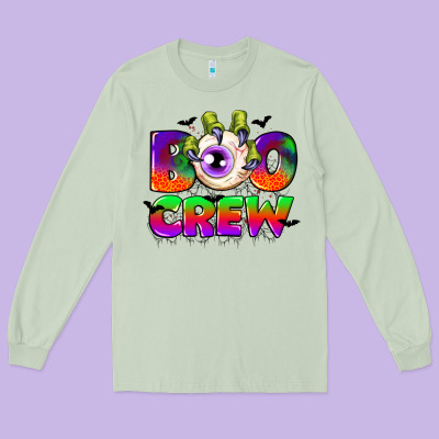 Boo Crew Long Sleeve Tee Designed By Cowgirlartshop