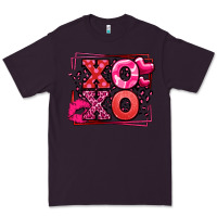 Plum Xoxo Valentine's Day leopard frame Premium Tee - LillyAllenDesigns