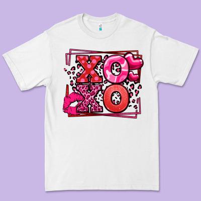 Xoxo Valentine's Day Leopard Frame Premium Tee Designed By Lillyallendesigns