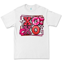 White Xoxo Valentine's Day leopard frame Premium Tee - LillyAllenDesigns