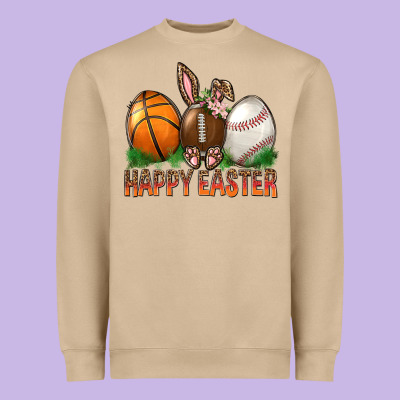 Happy Easter Sports Heavyweight Sweatshirt Designed By Bundleandbundleshop
