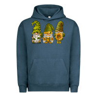 Pigment Midnight Navy sunflower gnomies Urban Hoodie - BarkalooDesign