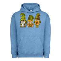 Pigment Pebble Blue sunflower gnomies Urban Hoodie - BarkalooDesign
