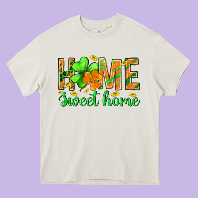 St.patrick Home Sweet Home Heavy Core Tee Designed By Bundleandbundleshop