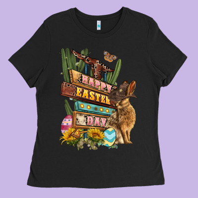 Easter Day Rodeo Ladies Tee Designed By Lillyallendesigns