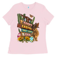 Bubblegum Pink Easter Day rodeo Ladies Tee - LillyAllenDesigns