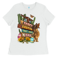 White Easter Day rodeo Ladies Tee - LillyAllenDesigns