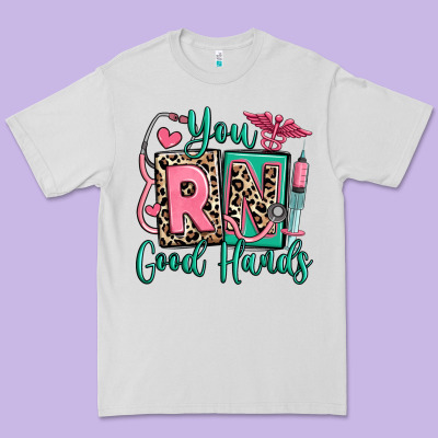You Rn Good Hands Registered Nurse Premium Tee Designed By Ranaportraitstore