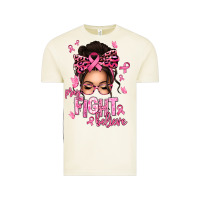Vintage Arctic pray fight believe breast cancer afro messy bun Vintage Tee - texasbilliewilder