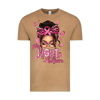 Vintage Camel pray fight believe breast cancer afro messy bun Vintage Tee - texasbilliewilder