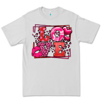Dove Grey Love Valentine's Day leopard frame Premium Tee - LillyAllenDesigns