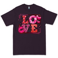 Plum Love Valentine's Day leopard frame Premium Tee - LillyAllenDesigns