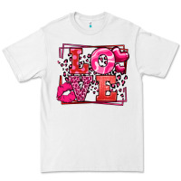 White Love Valentine's Day leopard frame Premium Tee - LillyAllenDesigns