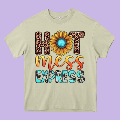 Hot Mess Express Heavy Core Tee Designed By Jahusdesignshop