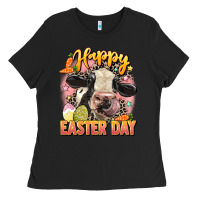 Black Happy Easter Day Ladies Tee - LillyAllenDesigns