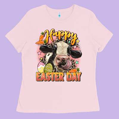 Happy Easter Day Ladies Tee Designed By Lillyallendesigns