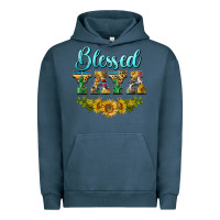 Pigment Midnight Navy blessed yaya Urban Hoodie - BarkalooDesign