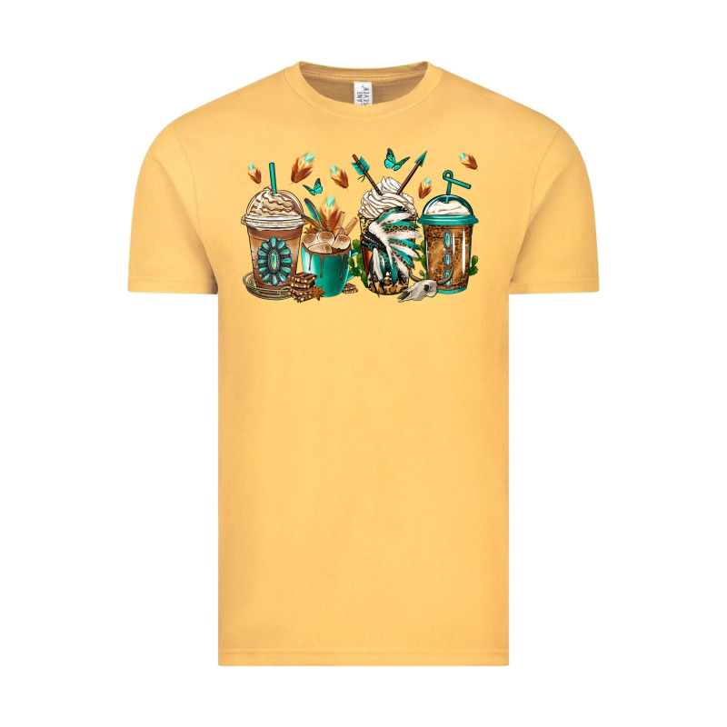 Indian Headdress Coffee Cups Vintage Tee by Jasminsmagicworld | Teevron
