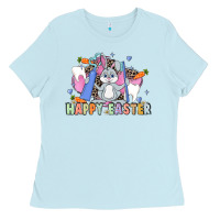 Baby Blue Easter Easter Dental Ladies Tee - LillyAllenDesigns