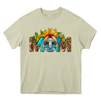 Mossy Football Mom Sunflower Leopard Heavy Core Tee - BundleAndBundleShop