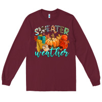 Burgundy weather Long Sleeve Tee - CowGirlArtShop