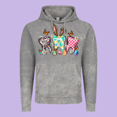 Happy Easter Day Teeth Vintage Hoodie Designed By Howdyjamesfarm