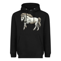 Black percheron horse Heavyweight Hoodie - LillyAllenDesigns