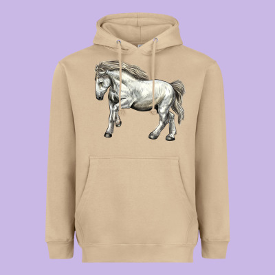 Percheron Horse Heavyweight Hoodie Designed By Lillyallendesigns
