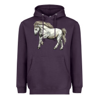 Plum percheron horse Heavyweight Hoodie - LillyAllenDesigns