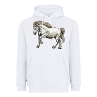 White percheron horse Heavyweight Hoodie - LillyAllenDesigns
