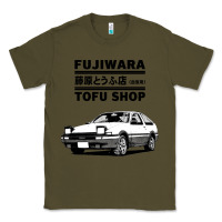 Army Green initial d fujiwara tofu shop ae86 manga Classic Tee - lanVoArt