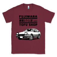 Burgundy initial d fujiwara tofu shop ae86 manga Classic Tee - lanVoArt