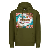 Army Green coffee teach repeat tumbler Premium Hoodie - BundleAndBundleShop