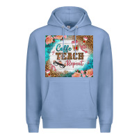 Colony Blue coffee teach repeat tumbler Premium Hoodie - BundleAndBundleShop