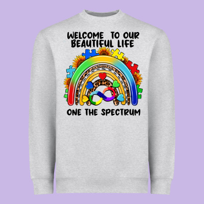 Autism Rainbow Heavyweight Sweatshirt Designed By Fadigitalartstudio
