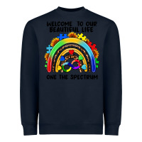 Navy Autism rainbow Heavyweight Sweatshirt - FaDigitalArtStudio