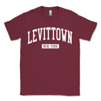 Burgundy levittown new york ny vintage athletic sports design t shirt Classic Tee - lanVoArt