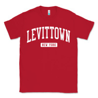 Red levittown new york ny vintage athletic sports design t shirt Classic Tee - lanVoArt