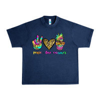 Navy peace love summer Urban Heavy Tee - JahusDesignShop