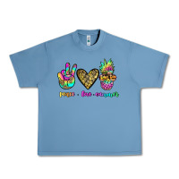 Pebble Blue peace love summer Urban Heavy Tee - JahusDesignShop