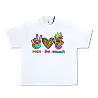 White peace love summer Urban Heavy Tee - JahusDesignShop