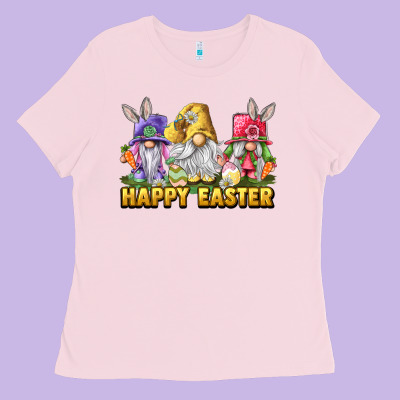 Happy Easter Gnomies Ladies Tee Designed By Lillyallendesigns