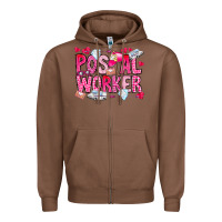 Chestnut Postal Worker Zipper Hoodie - CowhideDigitalArt