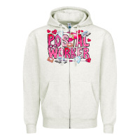 Oatmeal Heather Postal Worker Zipper Hoodie - CowhideDigitalArt