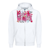 White Postal Worker Zipper Hoodie - CowhideDigitalArt